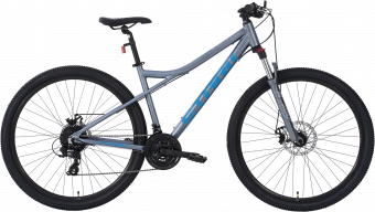 Велосипед Stark'25 Slash 27.1 D черный матовый/сине- серый XS/14.5"